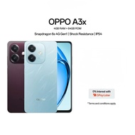 OPPO A3x | 4GB RAM + 64GB ROM | Snapdragon 6s 4G Gen1 | Military-Grade Shock Resistance | IP54 | Sma