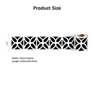 2Pcs Self-adhesive Waist Line Decorative Strip Bathroom Skirting Line Floor Tiles Waterproof Peel & 