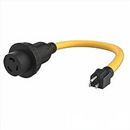 SQUANCHY 30 amp to 110 Adapter 30 Amp to 15 Amp 5-15P Male to L5-30R 125 Volt Female with Twist Lock