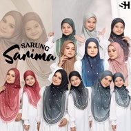 SHYRA HEEJAB - INSTANT SARUNG SARIMA DOT PTINTED - RAYA COLLECTION - FABRIC MOSSCREPE PREMIUM - IRON