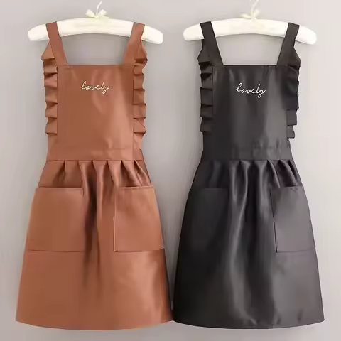 Princess Style Apron Waterproof Floral Restaurant Barista Work Uniform Apron Suitable for Restaurant