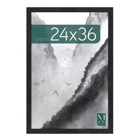 Museum Poster Frame, Onyx, 24 x 36 in, Single