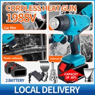 Cordless Handheld Hot Air G un with 2 Nozzles Electric Heat Gun for Makita 18V Lithium Battery Power