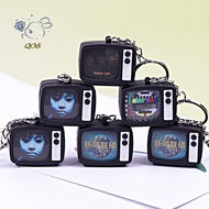 [QOE] Mini TV Keychain Horror Atmosphere Mini TV Keychain Pendant Simulation TV Pendant Bag Pendant 