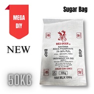 [100% New] 50KG Sugar Bag Guni Gula Terpakai / Gunny Bag / Gunny Sack / Beg Gula Sampah Kosong Terpakai 糖袋