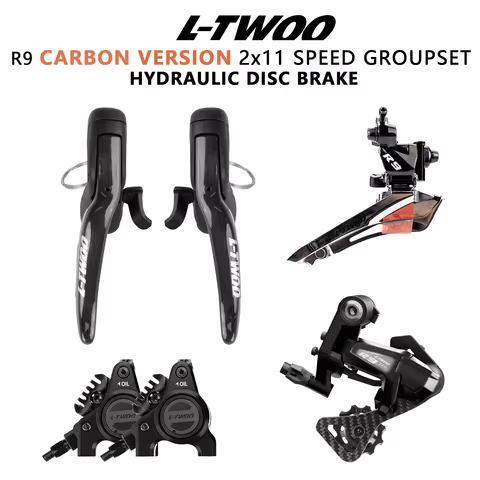 LTWOO R9-Disc 2x11s Road Bicycle Groupset, Hydraulic Disc Brakes. Carbon Fiber, R9 22S, 6kit, Benchm