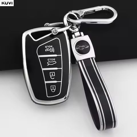 TPU Key Case Cover Holder For Hyundai Grandeur HG Sedan Genesis G80 Santa Fe 3DM Grand SantaFe 2018 