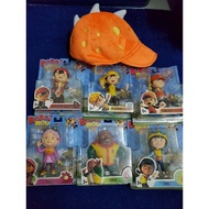 7 set of Boboiboy ( boboiboy petir , boboiboy tanah , boboiboy angin , gopal , yaya , ying dan topi 