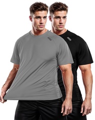 DRSKIN Men's 2 or 1 pack T-Shirt Short Sleeve Shirts Running Athletic Workout Active Sun Protection 