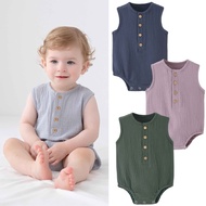 (0-24months) Baby Romper Singlet Onesie Outfits Newborn Baby Boy Girl Sleeveless Onesie