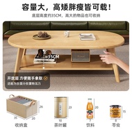 Solid Wood Coffee Table Log Table Household Small Apartment Style Living Room Eating Simple Double L