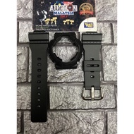 BNB CUSTOM BABY G BA110/120/130 ALL BLACK + BUCKLE JAPAN + 2 PCS SPRING BAR FOR ORIGINAL GSHOCK