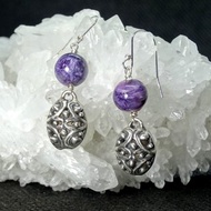 耳環 紫龍晶 925銀飾 寶石 設計 手工 飾品 首飾