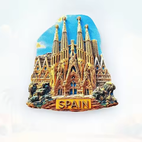Barcelona Sagrada Familia Fridge Magnet - 3D Gaudi Architecture Souvenir Nativity Facade Decor Uniqu