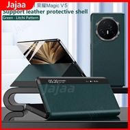 Smart View PU Leather Flip Case For Honor Magic V5 V3 V2 VS 2 5G With Touch Pen Slot Protection Cove