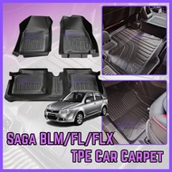 Car TPE Carpet Saga BLM FL FLX MAGIC MAT 5D Car Mat Karpet Kereta