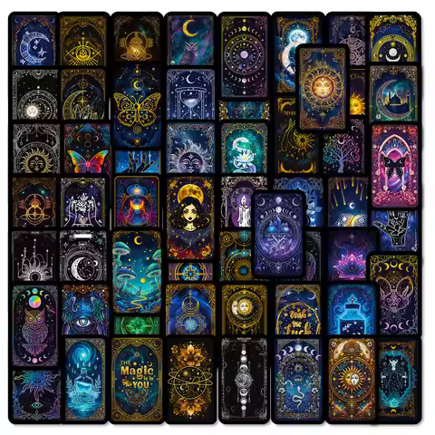 56/112Pcs Mystical Astrology Magic Sun Moon Tarot Stickers DIY for Helmet Skate File Holder Guitar P