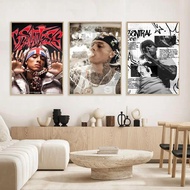 Penyanyi C-Central Cee Poster Kualiti Tinggi Seni Dinding Kanvas Moden Hiasan Untuk Rumah Bilik Ting