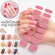 10 Models Solid Color Nail Stickers Nail Polish Film Stickers Stickers Color Nail Off Stickers E3n8