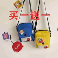 bag raya budak perempuan sling bag kids girl Beg messenger kanak-kanak, kanvas, kartun, beg persegi 