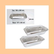 [Ready Stock] TECH99 Crystal Wrap 5 Pcs Rectangle Aluminium Foil Tray with Lid 4573-P