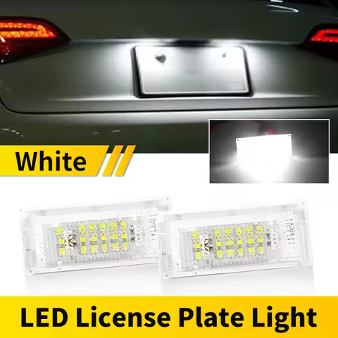 2PCS LED License Number Plate Light For BMW E46 4D 5D Touring 1998-2005 For BMW Mini Cooper Converti