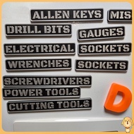 Reusable Magnetic Toolbox Tags Reusable Tool Labels 12pcs Magnetic Toolbox Labels Reusable 3d Printe