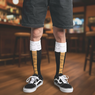 Hilarious Chicken Drumstick Socks – Mid-Calf Cosplay & Gym Novelty Accessory  Stokin Kaki Ayam Lucu 