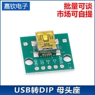 USB to DIP Female Socket MINI5P Patch to 2.54mm Straight Plug Soldered Adapter Board (U8)