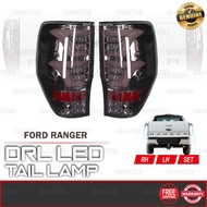 FORD RANGER T6 T7 2011 - 2019  DRL LED SMOKE BLACK CLEAR TAIL LIGHT Lampu belakang