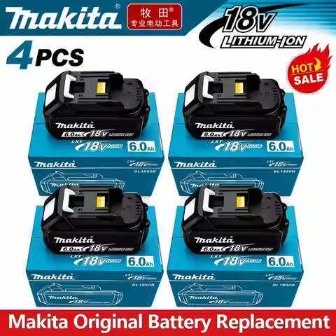 Makita 100% Original 18V 3Ah 3000mah Makita Battery BL1830B BL1850B BL1850 BL1840 BL1860 BL1815 Repl