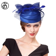 ผู้หญิง Vintage Royal Blue Wool Felt Pillbox หมวก Fascinator งานแต่งงาน Beret Tea Party ค็อกเทล Porkpie Veil หมวกสำหรับผู้หญิง Fedora สุภาพสตรีหมวกโบสถ์