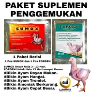 Sumox dan Forgen - Vitamin Ayam Broiler - Obat Ayam - Vitamin Penggamuk Ayam - Suplemen Penambah Naf