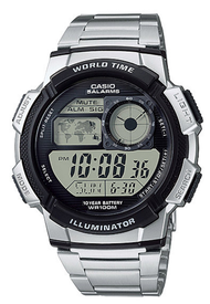 Casio Standard นาฬิกาข้อมือผู้ชาย สายสแตนเลส รุ่น AE-1000WD,AE-1000WD-1A,AE-1000WD-1AVDF (CMG) - สีดำ