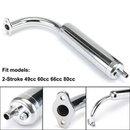 Sgmy Chrome Muffler Exhaust 2-Stroke Motorized Bike 49cc 60cc 66cc 80cc QDD
