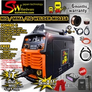 SW Hardware MIG-218 MIG GAS/MMA/LIFT TIG 5 IN 1 WELDING MACHINE FULL SET F.O.C AUTO DARKENING GOGGLE