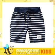 Kids Drawstring Stripe Cropped Pants for 1-10 years old boys girls Seluar pendek belang kanak-kanak 