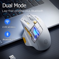 Inphic A9 RGB Wireless Mouse Rechargeable 2.4GHz / Bluetooth5.0 Noiseless Clicks 2400dpi Optical Gam