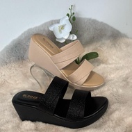 NEW DESIGN BONNIE WEDGES WANITA TUMIT 2 INCI  CCE8008B