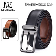 LouisWill Belt For Men Men Belts Men's Belt Men Fashion Belt Double-sided Belt Genuine Leather Belts