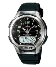附台灣卡西歐保卡才是公司貨【時間光廊】CASIO 卡西歐 十年電池 防水 學生/當兵 AQ-180W-1B