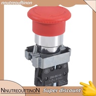 [nnutreouftinon]22mm NC Red Mushroom Emergency Stop Push Button Switch 600V 10A ZB2-BE102C XB2-BS542