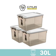 Citylife 30L Multi-Purpose Widea Stackable Storage Container Box Without Wheels