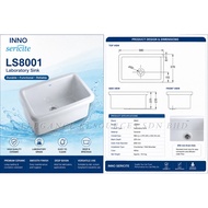 INNO SERICITE Laboratory Sink LS8001 Foot Washing White Color