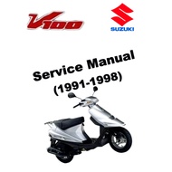 SUZUKI V100 SCOOTER (1991-1998) SERVICE WORKSHOP MANUAL + PARTS CATALOGUE