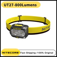 NITECORE UT27 800Lumens Headlight Dual Beam light With Battery Headlamp For Outdoor Lighting