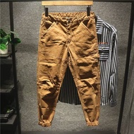 Big Sale Leak-Picking Three-Dimensional Cutting Cargo Pants Men's Fashion Casual Pants Men's Slim-Fit Ankle-Tied Pants Ins Fashion Pants Men