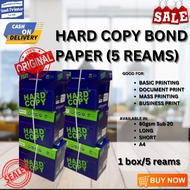 1 BOX Hard Copy 80GSM Bond Paper A4/letter/Legal Size A4/short/long Size 5 REAMS 1 BOX (2nd Printer)