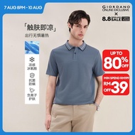 GIORDANO Men Polo Shirt Warm Weather Polo Shirt Moderate Thickness Polo Shirt Slight Elasticity Polo
