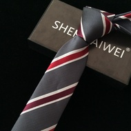 High Quality New 6CM Red Stripe Neck Tie Wedding Gifts Floral Gravata Slim Ties For Men Neckties Dot Man Accessories Gift
